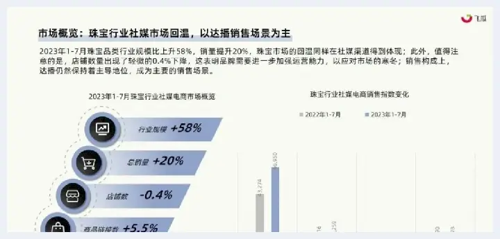 风口下的社媒电商将以十二级飓风直卷珠宝行业！飞瓜发布2023年珠宝行业社媒平台发展洞察(玉石讲解) | 玉石讲解